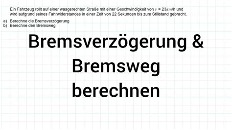 Ntg Industriemeister Bungsaufgabe Fahrzeug Bremsverz Gerung Und