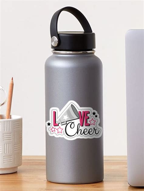 Love Cheer Cheerleading Sticker For Sale By Incheerdesigns Redbubble