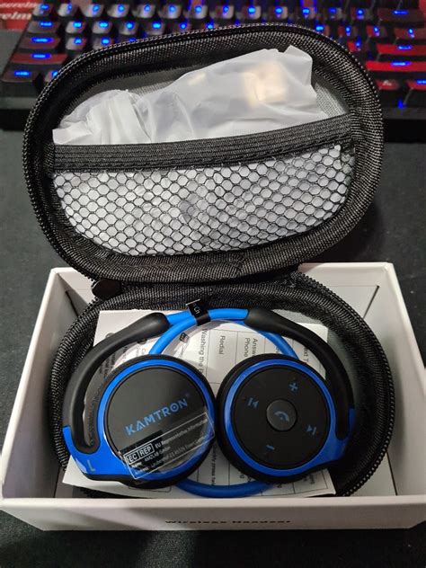 Wireless Headset Kamtron Bnib Blue Marathon Audio Headphones