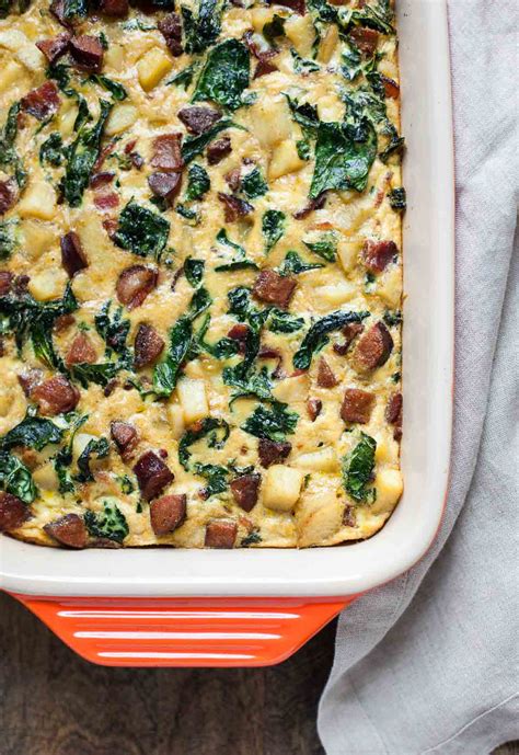 Paleo Breakfast Casserole With Bacon Sausage Sweet Potato Kale A