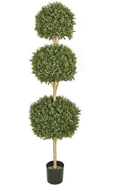 Earthflora Artificial Boxwood Ball Topiary 65 Plastic Triple Boxwood Ball Topiary