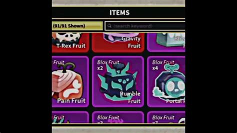 Blox Fruits Inventory Roblox Bloxfruits Edit Shorts Youtube