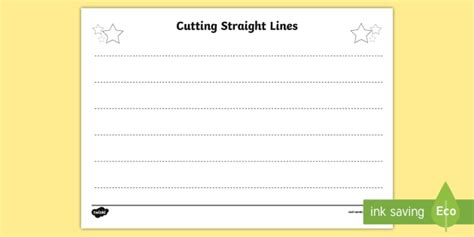 Cutting Straight Lines Worksheets