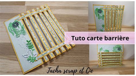 TUTO Carte barrière printemps facile débutante chute de papier action