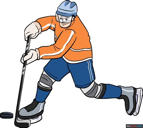 How to Draw a Hockey Player - Really Easy Drawing Tutorial