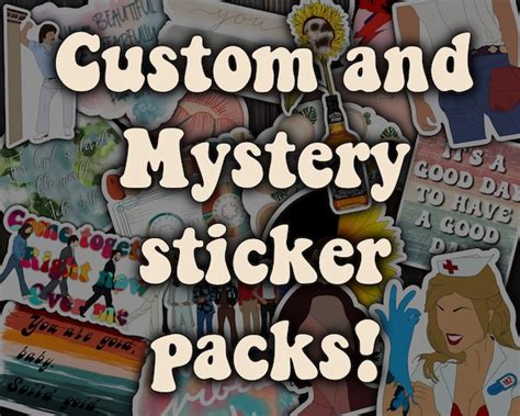 Build Your Own Sticker Pack Customized Sticker Pack Choose Etsy