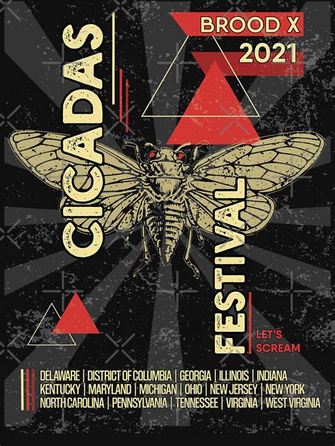 Cicadas Festival Brood X 2021 T Shirt For Sale By Artado Redbubble