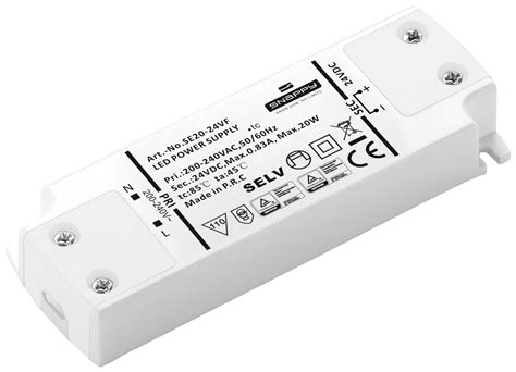 Dehner Elektronik SE 20 24VF 24VDC LED Transformator LED Driver