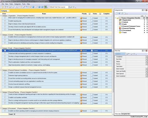 Finance Management Checklists To Do List Organizer Checklist Intended