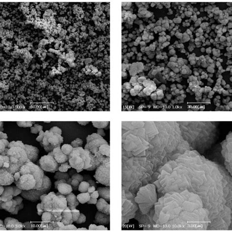 Sem Images Of Synthesized Ni Mof Particles At Different