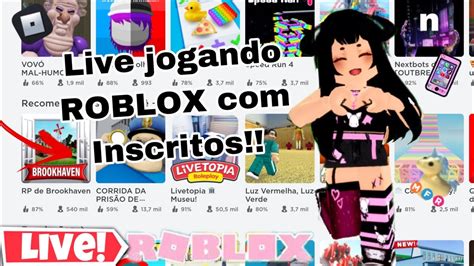 Live Jogando Inscritos Roblox Brincadeiras E Mais Youtube