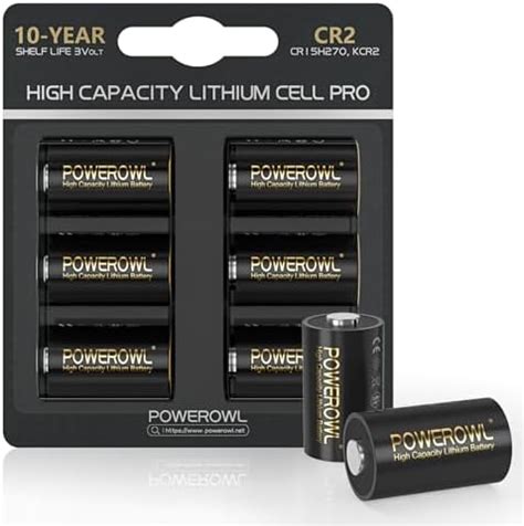 POWEROWL CR2 3V Lithium Battery High Capacity CR2 3 Volt Batteries