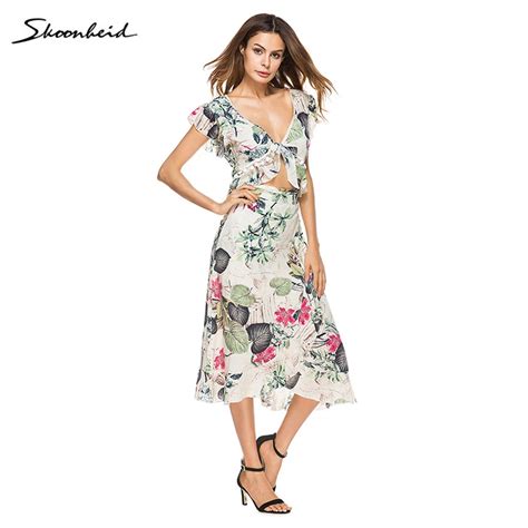 Summer Womens Party Skirt Set Floral Print Boho Two Piece Skirt Sets