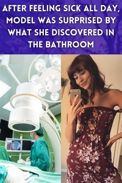 After Feeling Sick All Day Model Was Surprised By What She Discovered In The Bathroom Artofit