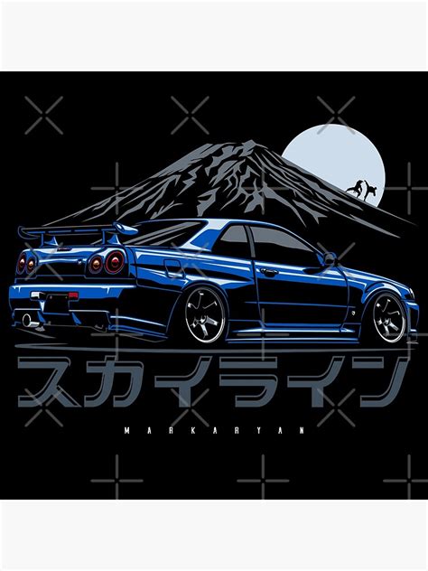 Skyline GTR R34 Poster For Sale By OlegMarkaryan Redbubble