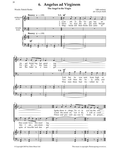 Angelus Ad Virginem The Angel To The Virgin Sheet Music By