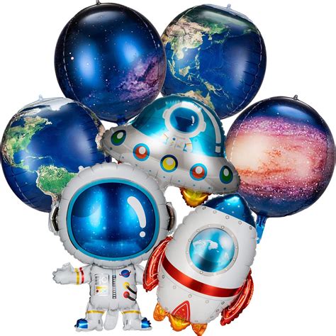 Buy 8 Pieces Galaxy Space Balloons Large Outer Space Cartoon Balloons