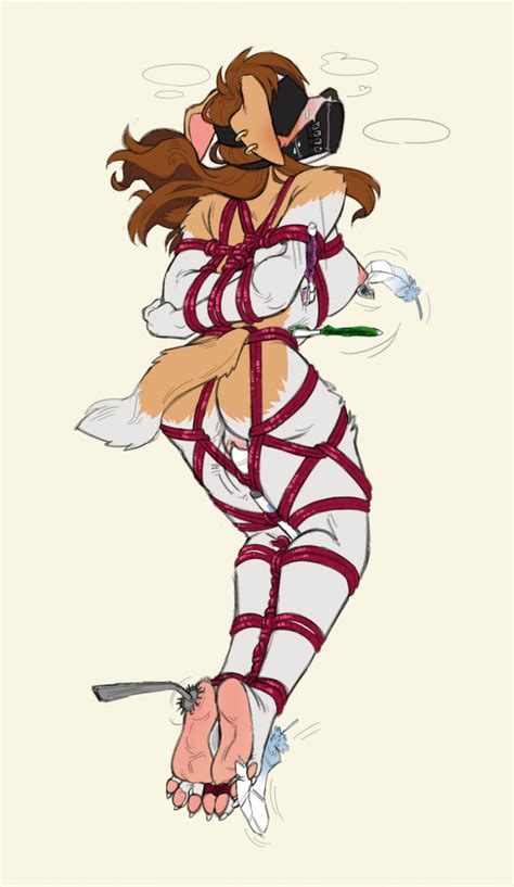 Rule 34 Ankles Tied Anthro Arms Tied Beagle Blindfold Bluebun Bondage Bondage Bound Brush