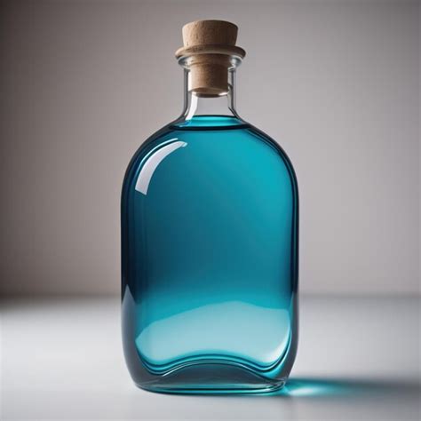 Premium Ai Image Blue Transparent Bottle