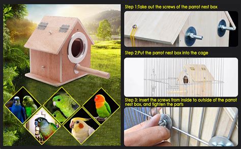 Amazon Kathson Parakeet Nest Box Bird Nesting House Parrot