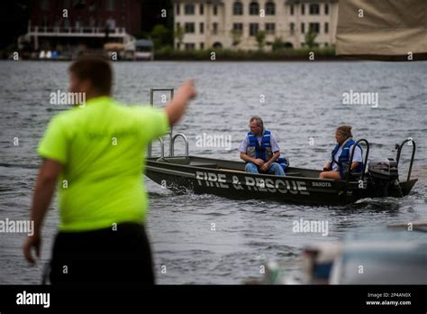 A Search Crews Scours Lake Fenton In A Fire And Rescue Boat Wednesday July 23 2014 In Fenton