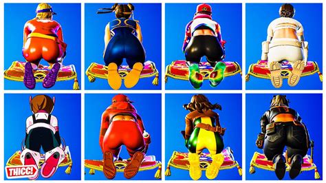 Fortnite Lil Carpet Ride Emote Showcase With All Thicc Girl Skins 🍑😍