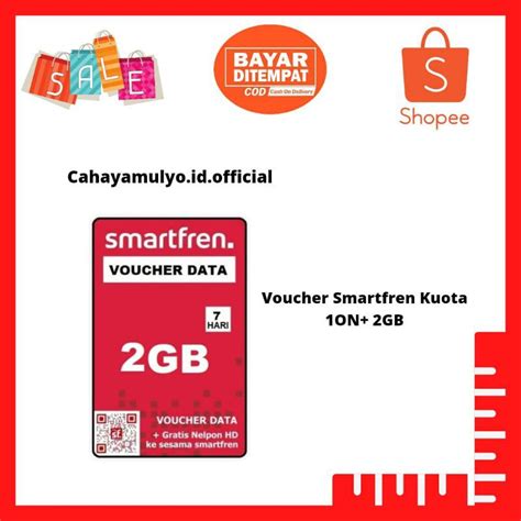 Jual Voucher SMARTFREN KUOTA 1ON 2 GB Shopee Indonesia