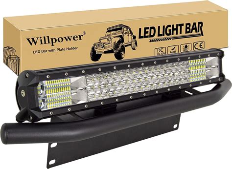 Willpower 23inch LED Work Light Bar Triple Row 324W Spot Flood Combo