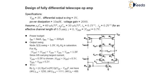 Design Of Fully Differential Telescopic Op Amps Stability And