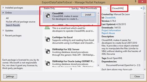 Export Data Table To Excel In Asp Net Mvc