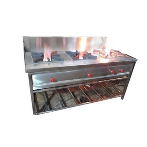 3 Stainless Steel Three Burner Gas Bhatti At Rs 24000 In Mumbai Id