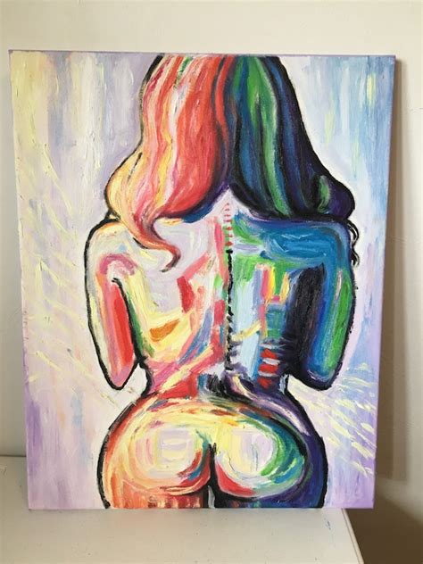 Original Oil Painting Naked Women Art Canvas X Etsy