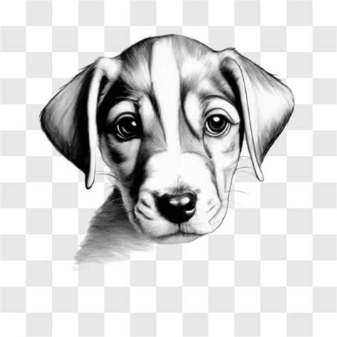 Download Realistic Pencil and Ink Drawing of a Puppy Sketches Online ...