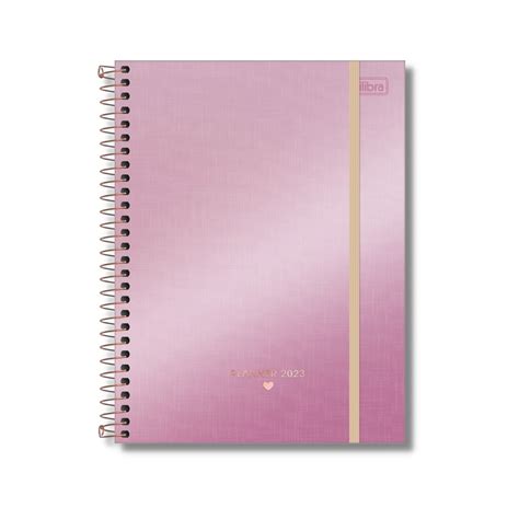 Planner Espiral 17 7 X 24cm West Village Rose 80 Folhas Tilibra