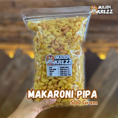 Jual Makaroni Pipa Gram Snack Milidikrezz Cemilan Pedas Makroni