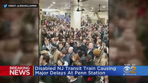 Disabled Nj Transit Train Causing Major Delays At Penn Station Youtube