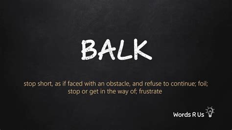 How to Pronounce BALK in American English - YouTube