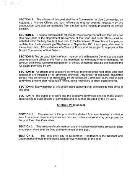 Post 134 Constitution By Laws Page 3 American Legion Frederick