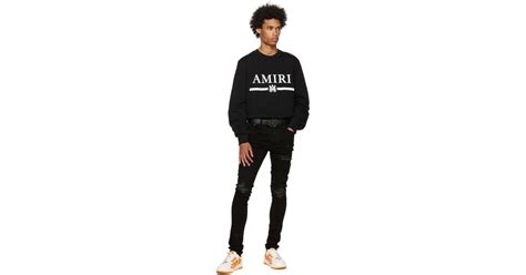 Amiri Leather M A Belt In Black For Men Lyst UK