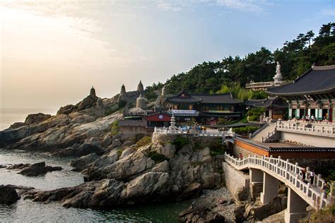 Haedong Yonggungsa Temple at sunrise in Busan, South Korea