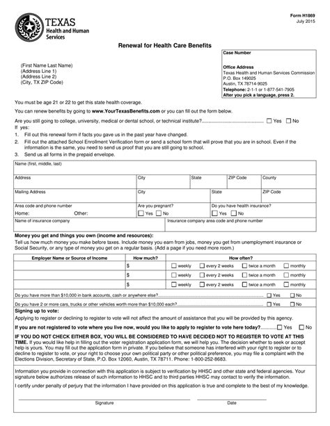 Form H1869 Fill Out Sign Online And Download Printable Pdf Texas Templateroller