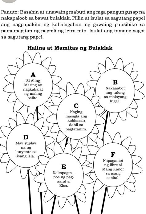 Panuto Basahin At Unawaing Mabuti Ang Mga Pangungusap Na Nakapaloob Sa