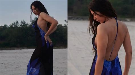 Sonam Bajwa Bold Photoshoot In A Blue Backless Dress Turns Up The