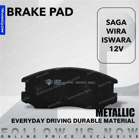 Brake Pad Proton Saga V Iswara Wira Lazada