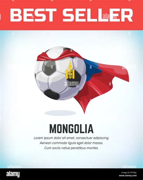 Mongolia Football Or Soccer Ball Football National Team Vector