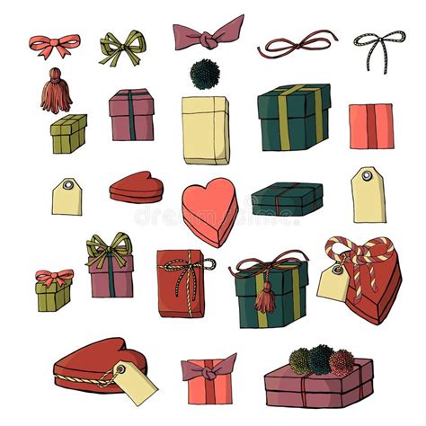 Placez De L Emballage Cadeau Des Bo Tes Et Du Clipart De Noeuds D Arc