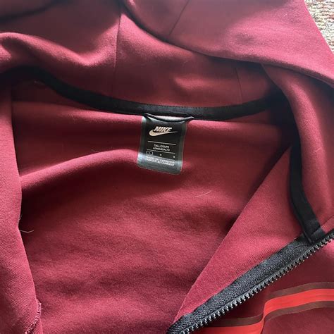 Red Nike Tech Fleece Size Large Hardly Ever Warn Depop