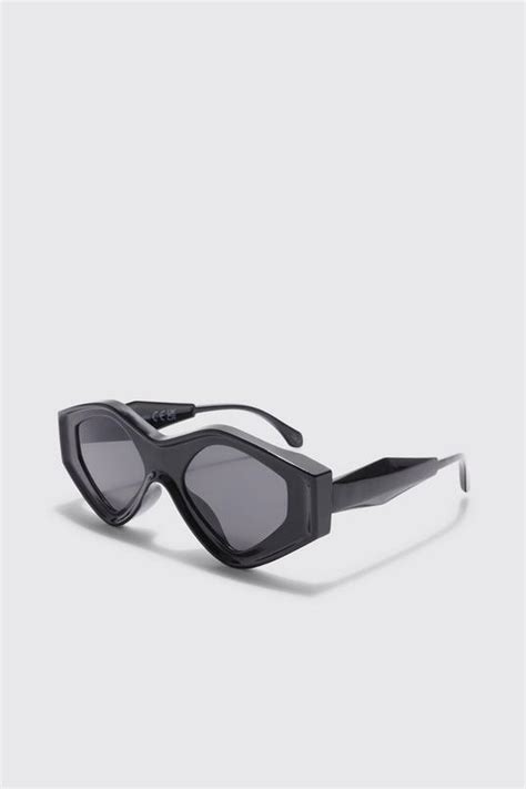 Hexagon Lens Sunglasses Boohoo Uk