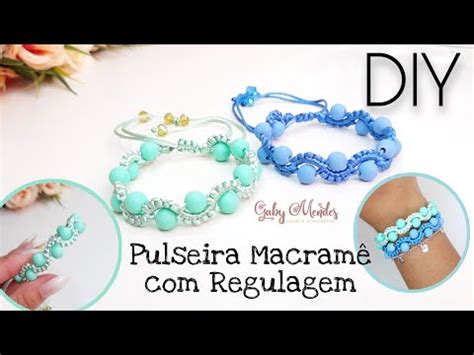 Pulseira de Macramê Regulagem Efeito ZIG ZAG Fica Linda e é