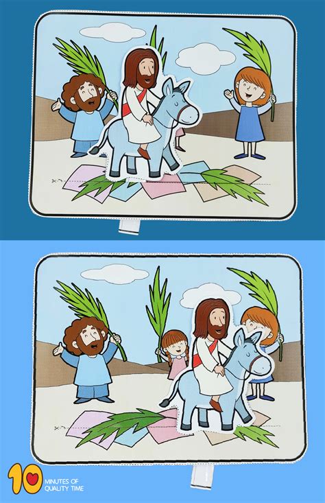 Palm Sunday Craft – Triumphal Entry Into Jerusalem – 10 Minutes of Quality Time